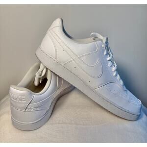 Nike Men's White Court Vision Low Leather Size 13 New without box